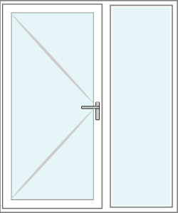 (PVC door) Single-leaf with side light