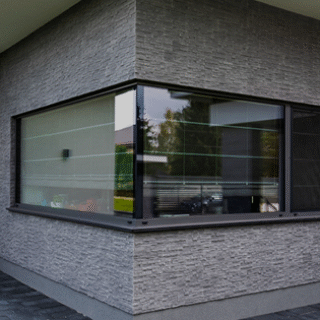 ALU Ganzglas-Eckfenster